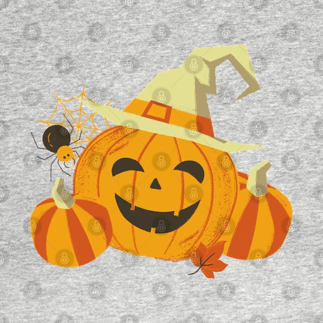 Halloween pumpkin with hat by Arpi Design Studio